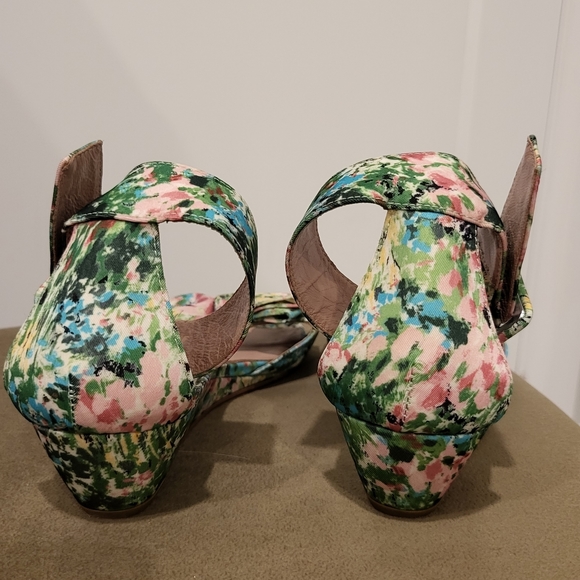 RED Valentino Floral Wedges With Bow - Size 36 - Picture 3 of 7